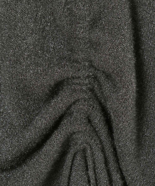 LEPSIM（レプシィム）の「7ゲージフロントシャーリングチュニック　608122（ニット/セーター・レディース・チャコールグレー/ブラウン/イエロー・FREE）」の6枚目の写真