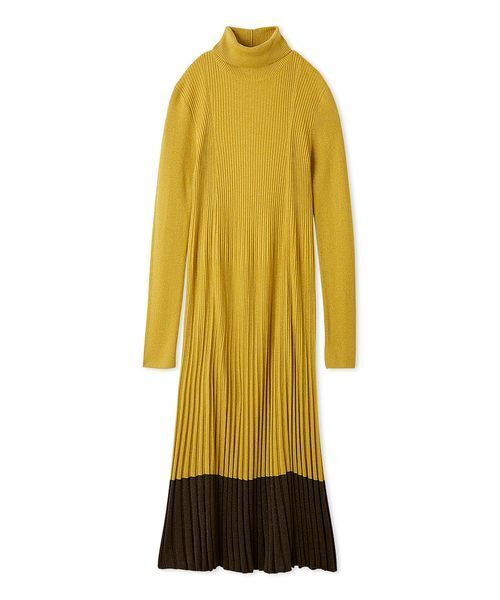 Mila Owen(ミラオーウェン)の「タートルネックロングリブニットワンピース(ワンピース・レディース・ネイビー/イエロー/キャメル/アイボリー・0/1)」の4枚目の写真