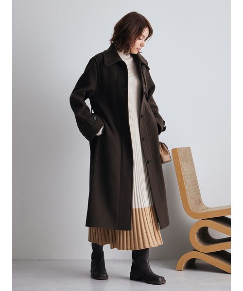 Mila Owen(ミラオーウェン)の「タートルネックロングリブニットワンピース(ワンピース・レディース・ネイビー/イエロー/キャメル/アイボリー・0/1)」の21枚目の写真