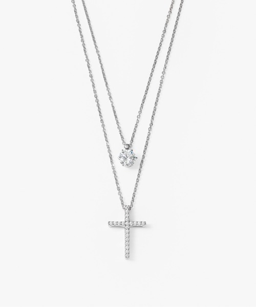 セール】シルバー925 2連ネックレス（クロス）（ネックレス）｜Jewel