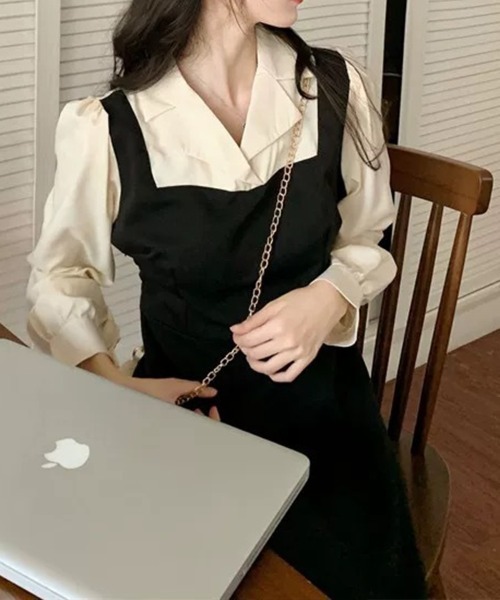 SallyLunn(サリーラン)の「エプロンフレアワンピース(ワンピース・レディース・ブラック・X-LARGE/LARGE/MEDIUM)」の9枚目の写真