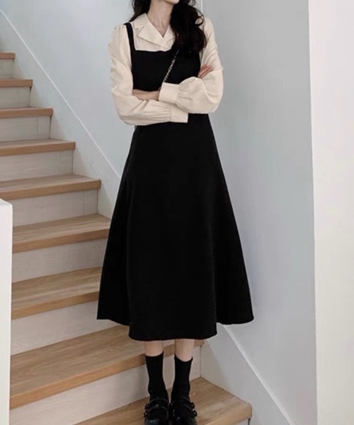 SallyLunn(サリーラン)の「エプロンフレアワンピース(ワンピース・レディース・ブラック・X-LARGE/LARGE/MEDIUM)」の4枚目の写真