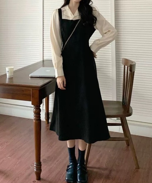 SallyLunn(サリーラン)の「エプロンフレアワンピース(ワンピース・レディース・ブラック・X-LARGE/LARGE/MEDIUM)」の6枚目の写真