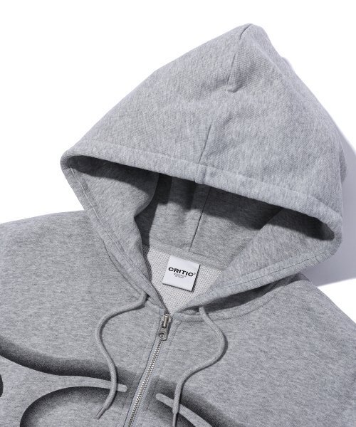 CRITIC(クリティック)の「CROP WORMHOLE LOGO HOODIE ZIP-UP MELANGE GREY(パーカー・レディース・その他・FREE)」の3枚目の写真