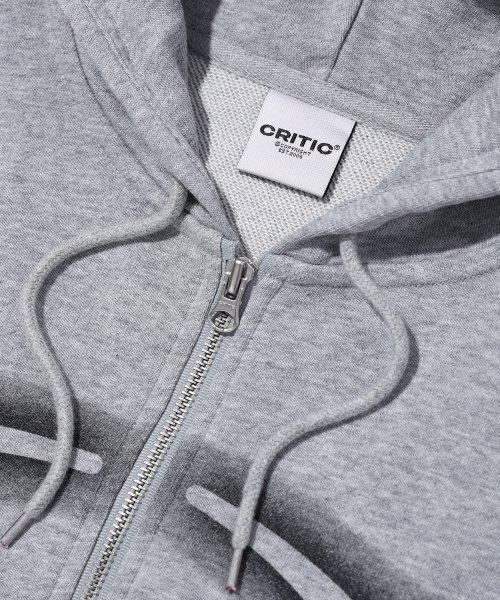 CRITIC(クリティック)の「CROP WORMHOLE LOGO HOODIE ZIP-UP MELANGE GREY(パーカー・レディース・その他・FREE)」の4枚目の写真