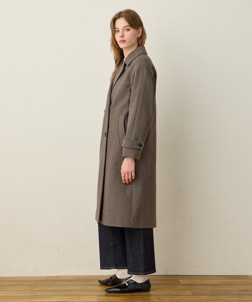 セール】ダブルチェスターロングコート（その他アウター）｜LE SOUK