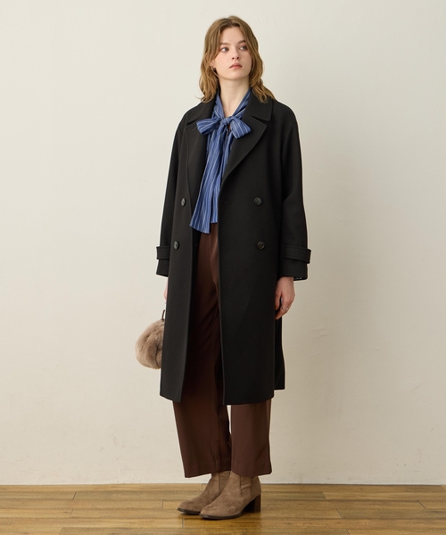 LE SOUK HOLIDAY(ルスークホリデー)の「ダブルチェスターロングコート(その他アウター・レディース・ブラウン/ブラック・M/L)」の10枚目の写真