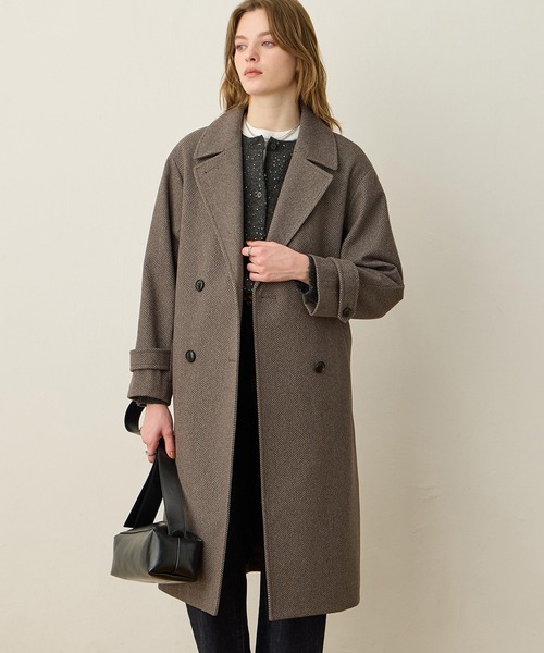 セール】ダブルチェスターロングコート（その他アウター）｜LE SOUK