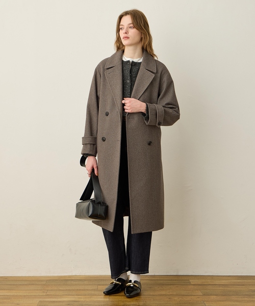 セール】ダブルチェスターロングコート（その他アウター）｜LE SOUK