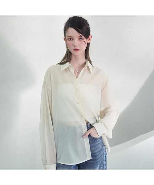 Vivacious(ビバシャス)の「Sillage See-Through Stripe Shirt IVORY(シャツ/ブラウス・レディース・アイボリー・FREE)」の1枚目の写真