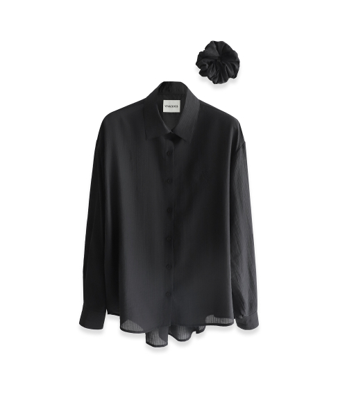 Vivacious(ビバシャス)の「Sillage See-Through Stripe Shirt IVORY(シャツ/ブラウス・レディース・アイボリー・FREE)」の6枚目の写真