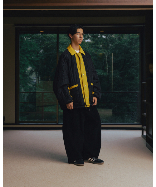 Reversible Quilted Coach Jacket - Yellow（ナイロンジャケット 