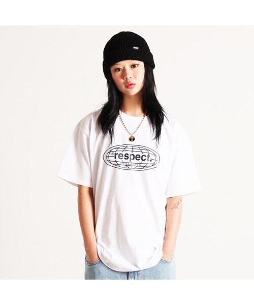 RESPECT(リスペクト)の「front logo tee (white)(Tシャツ/カットソー・レディース・その他・LARGE/MEDIUM/X-LARGE)」の1枚目の写真