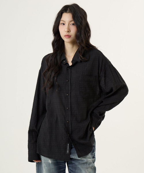 UNKNOWN PLANET(アンノウンプラネット)の「プラネットチェックシャツブラック(シャツ/ブラウス・レディース・その他・MEDIUM/LARGE/SMALL)」の6枚目の写真