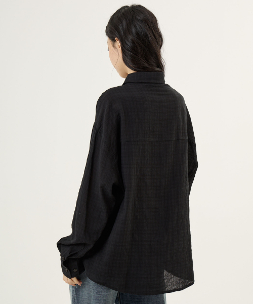 UNKNOWN PLANET(アンノウンプラネット)の「プラネットチェックシャツブラック(シャツ/ブラウス・レディース・その他・MEDIUM/LARGE/SMALL)」の2枚目の写真