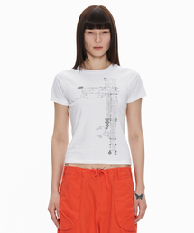 WELLBEING EXPRESS（ウェルビーイングエクスプレス）の「Hybrid Tattoo Tee White（Tシャツ/カットソー）」