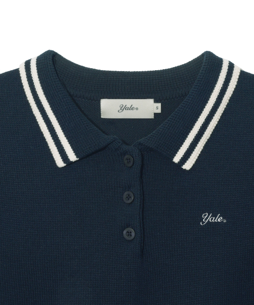 YALE(イェール)の「コットンポロクロップニット_ネイビー(ポロシャツ・レディース・その他・SMALL/MEDIUM)」の4枚目の写真