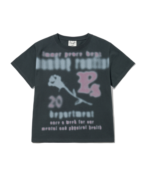 PHYSICAL DEPARTMENT（フィジカル デパートメント）の「ウーマンズブラータイポ半袖Tシャツ_チャコール（Tシャツ/カットソー・レディース・その他・MEDIUM/SMALL）」の7枚目の写真