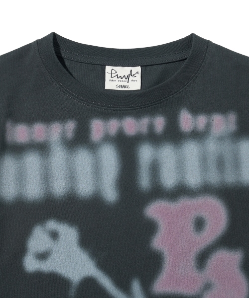 PHYSICAL DEPARTMENT（フィジカル デパートメント）の「ウーマンズブラータイポ半袖Tシャツ_チャコール（Tシャツ/カットソー・レディース・その他・MEDIUM/SMALL）」の2枚目の写真