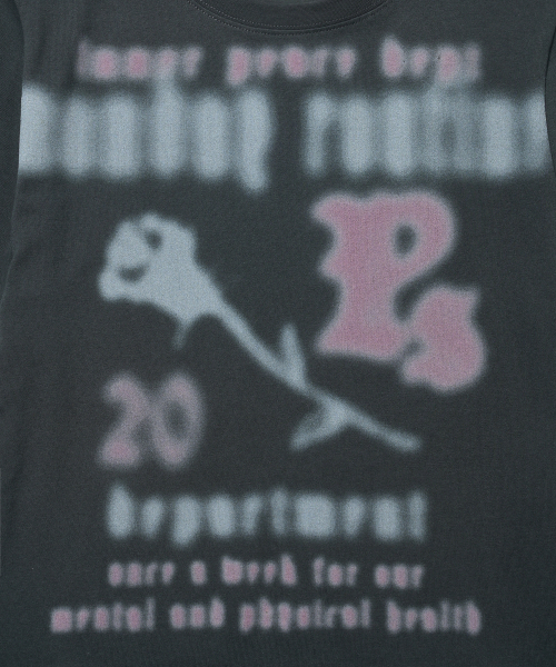 PHYSICAL DEPARTMENT（フィジカル デパートメント）の「ウーマンズブラータイポ半袖Tシャツ_チャコール（Tシャツ/カットソー・レディース・その他・MEDIUM/SMALL）」の3枚目の写真