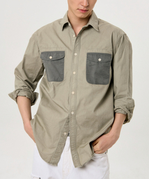 Pocket-Detail Shirt (khaki)