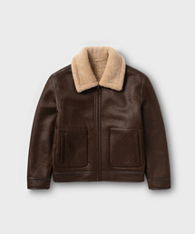 リバーシブルムートンジャケット_BROWN