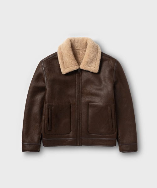 リバーシブルムートンジャケット_BROWN