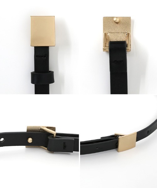 select MOCA(セレクトモカ)の「プレートバックルベルト(ベルト・レディース・ブラック・FREE)」の14枚目の写真