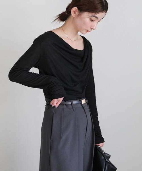 select MOCA(セレクトモカ)の「プレートバックルベルト(ベルト・レディース・ブラック・FREE)」の5枚目の写真