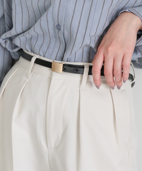 select MOCA(セレクトモカ)の「プレートバックルベルト(ベルト・レディース・ブラック・FREE)」の7枚目の写真