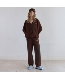 LAZYZ（レイジジ）の「スウィートドリームフラッフィーカーディガンパンツセットブラウン（ルームウェア/パジャマ）」