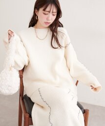 natural couture | メロー使いニットプルオーバー(ニット/セーター)