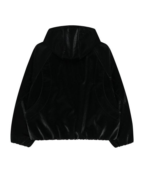 UNGIMMICK(アンジミック)の「GLOSSY HOODED JACKET (BLACK)(その他アウター・メンズ・その他・MEDIUM/LARGE)」の2枚目の写真