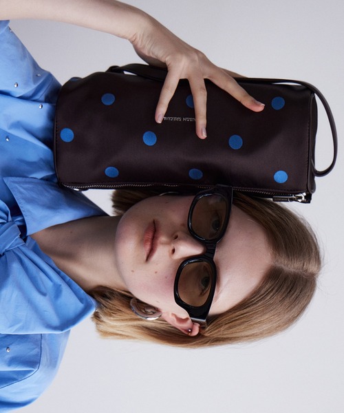 MAISON SPECIAL(メゾンスペシャル)の「Dot Narrow Double Zip Boston/ドットナローダブルジップボストン(ボストンバッグ・レディース・ブラウン/ホワイト・FREE)」の2枚目の写真