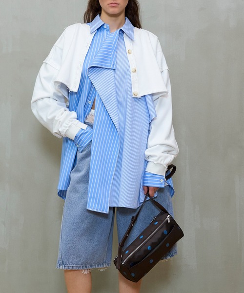 MAISON SPECIAL(メゾンスペシャル)の「Dot Narrow Double Zip Boston/ドットナローダブルジップボストン(ボストンバッグ・レディース・ブラウン/ホワイト・FREE)」の20枚目の写真