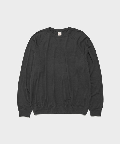GOLD(ゴールド)の「【gold/ゴールド】Super 140s WASHBLE WOOL RAGLAN CREW NECK SHIRT(Tシャツ/カットソー・メンズ・ダークグレー/ネイビー・L/M)」の2枚目の写真