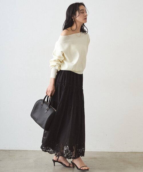 ジョーゼットオフショルニット（ニット/セーター）｜LOUNGEDRESS