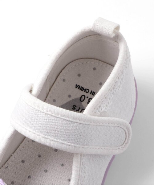 apres les cours（アプレレクール）の「かんたんフィット レースフリル上履き（スリッポン・キッズ・ラベンダー・15 /16/17/18/19）」の8枚目の写真