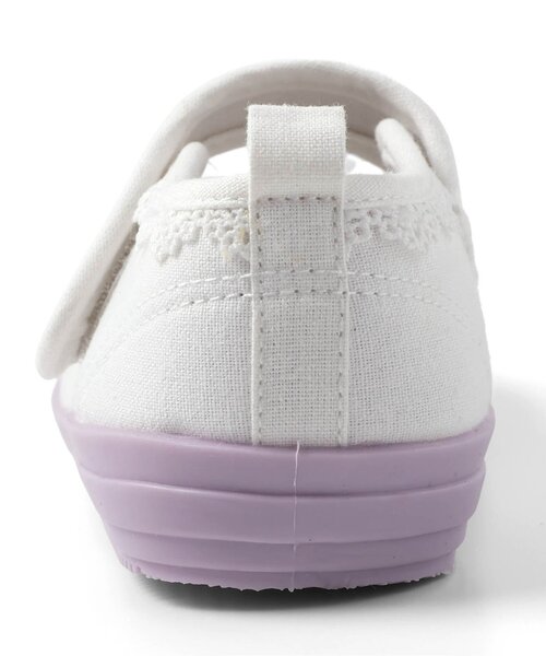apres les cours（アプレレクール）の「かんたんフィット レースフリル上履き（スリッポン・キッズ・ラベンダー・15 /16/17/18/19）」の13枚目の写真