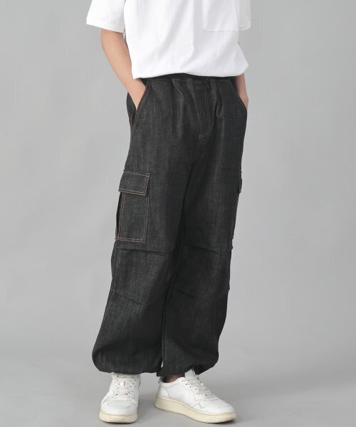 SAINTCREW（セントクルー）の「EXワイドパラシュートカーゴパンツ DDP-343 デニムブラック（デニムパンツ・メンズ・その他・MEDIUM/LARGE/X-LARGE）」の6枚目の写真