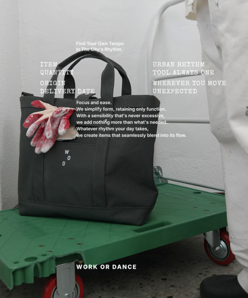 WORK OR DANCE（ワーク オア ダンス）の「003 LARGE GRAY（トートバッグ・メンズ・その他・FREE）」の2枚目の写真