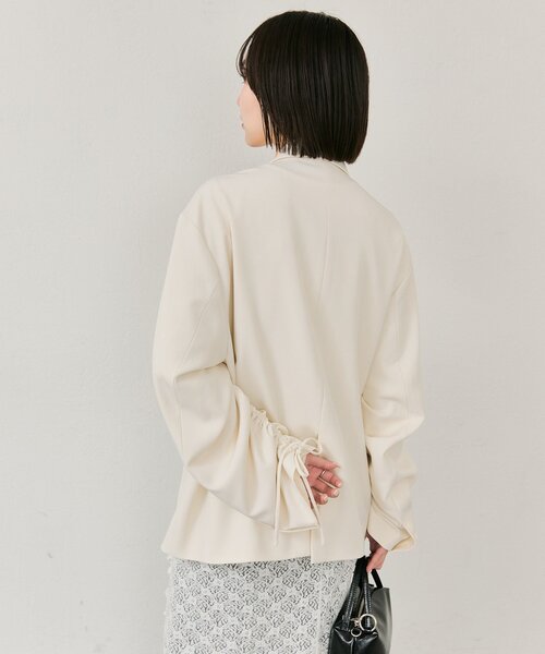 mystic（ミスティック）の「ドロストスリーブテーラードジャケット（テーラードジャケット・レディース・チャコールグレー/アイボリー/ベージュ・FREE）」の9枚目の写真