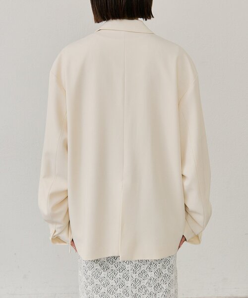 mystic（ミスティック）の「ドロストスリーブテーラードジャケット（テーラードジャケット・レディース・チャコールグレー/アイボリー/ベージュ・FREE）」の15枚目の写真