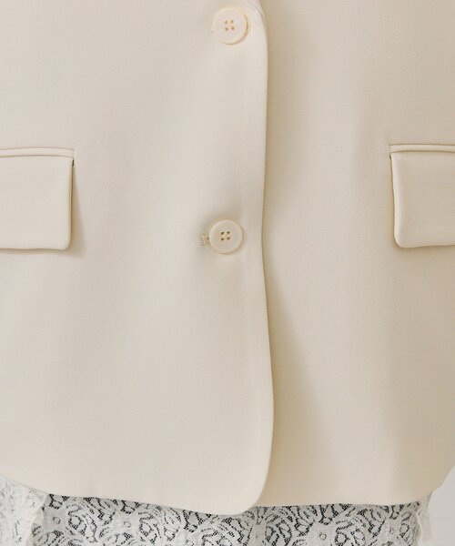 mystic（ミスティック）の「ドロストスリーブテーラードジャケット（テーラードジャケット・レディース・チャコールグレー/アイボリー/ベージュ・FREE）」の17枚目の写真