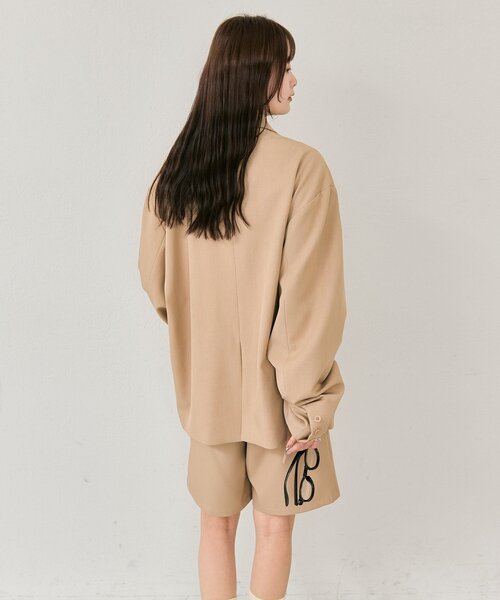 mystic(ミスティック)の「ドロストスリーブテーラードジャケット(テーラードジャケット・レディース・チャコールグレー/アイボリー/ベージュ・FREE)」の11枚目の写真