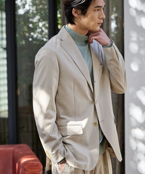 GLOBAL WORK（グローバルワーク）の「ストレッチTWジャケット/Salon de GW/600867（テーラードジャケット・メンズ・ネイビー/グレイッシュベージュ/チャコールグレー/モカ・X-LARGE/LARGE/MEDIUM/SMALL）」の3枚目の写真