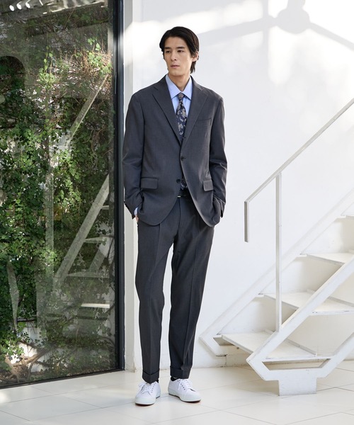 GLOBAL WORK（グローバルワーク）の「ストレッチTWジャケット/Salon de GW/600867（テーラードジャケット・メンズ・ネイビー/グレイッシュベージュ/チャコールグレー/モカ・X-LARGE/LARGE/MEDIUM/SMALL）」の5枚目の写真