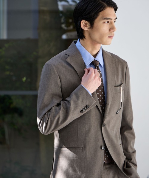 GLOBAL WORK（グローバルワーク）の「ストレッチTWジャケット/Salon de GW/600867（テーラードジャケット・メンズ・ネイビー/グレイッシュベージュ/チャコールグレー/モカ・X-LARGE/LARGE/MEDIUM/SMALL）」の19枚目の写真