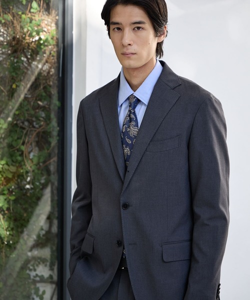 GLOBAL WORK（グローバルワーク）の「ストレッチTWジャケット/Salon de GW/600867（テーラードジャケット・メンズ・ネイビー/グレイッシュベージュ/チャコールグレー/モカ・X-LARGE/LARGE/MEDIUM/SMALL）」の10枚目の写真