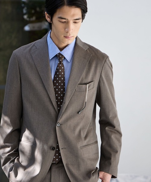 GLOBAL WORK（グローバルワーク）の「ストレッチTWジャケット/Salon de GW/600867（テーラードジャケット・メンズ・ネイビー/グレイッシュベージュ/チャコールグレー/モカ・X-LARGE/LARGE/MEDIUM/SMALL）」の20枚目の写真